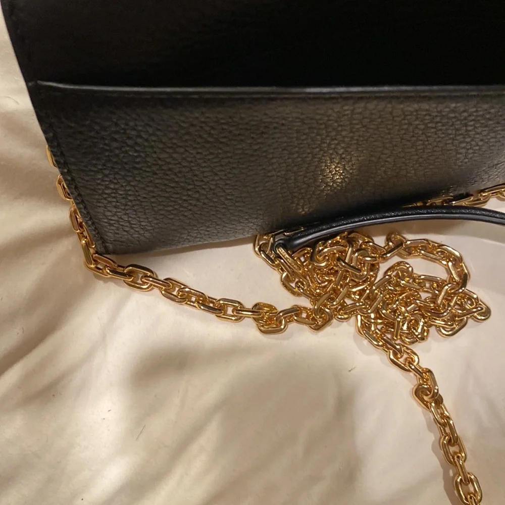 MARC JACOBS NEW YORK EMPIRE CITY WALLET CROSBODY BAG PURSE GOLD CHAIN - Picture 11 of 16